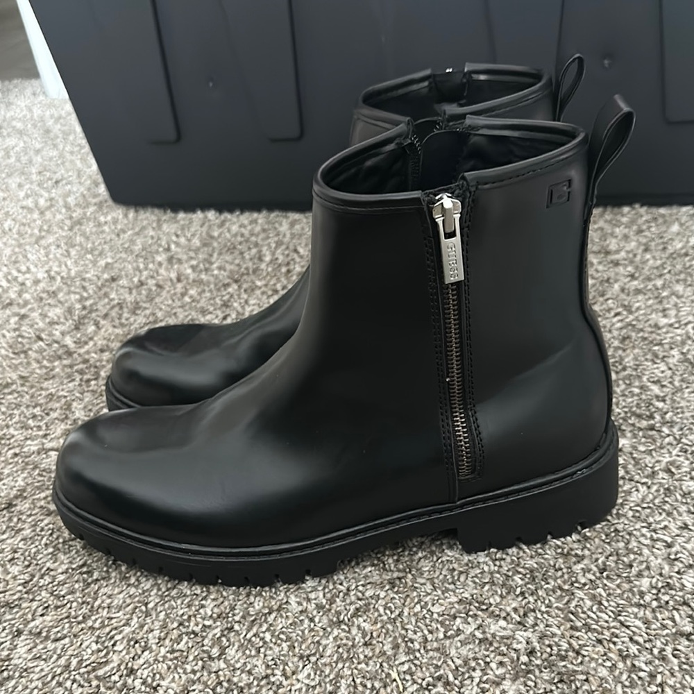 GUESS Black Leather Men's Boots
